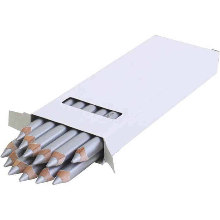 edu Jumbo Coloured Pencils, thickness 10 mm, lead 6,25 mm, silver, 12 pc/ 1 pack