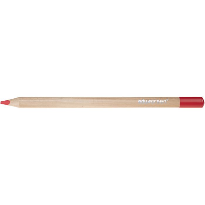 Edugreen Jumbo Coloured Pencils, lead 5 mm, red, 10 pc/ 1 pack