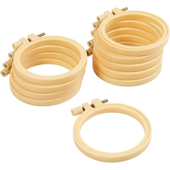 Embroidery frame, Round, dia. 9,5 cm, 10 pc/ 1 pack