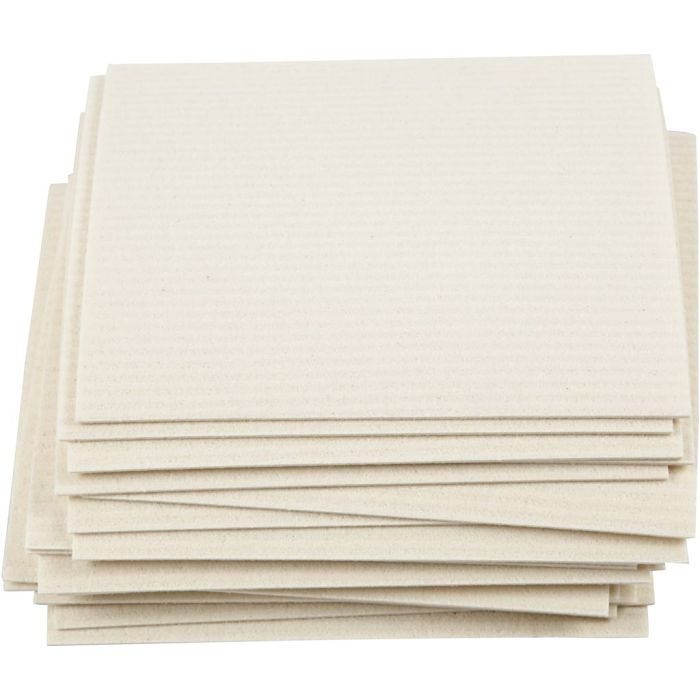 Sponge Cloth, size 17x19,5 cm, off-white, 20 pc/ 1 pack