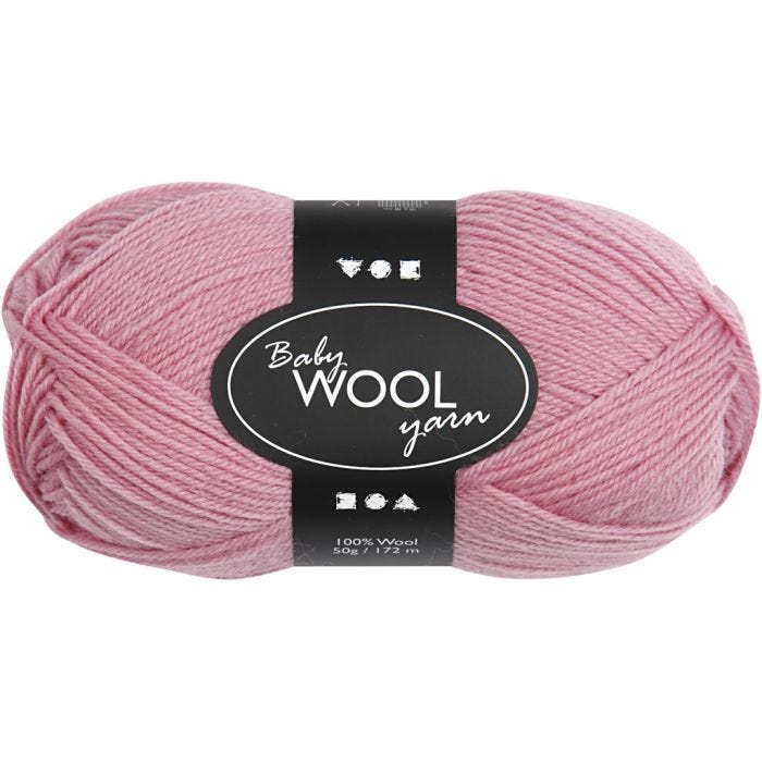 Baby Yarn, L: 172 M, dark rose, 50 g/ 1 ball