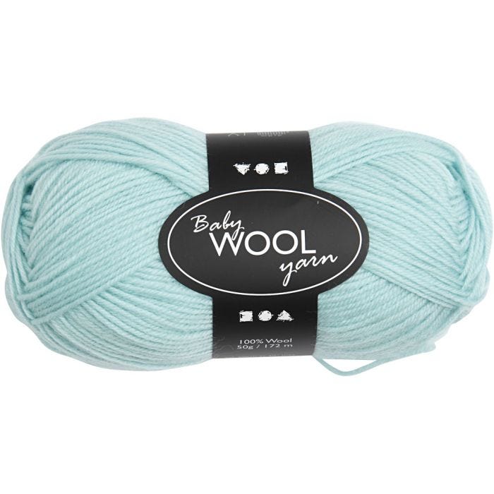 Baby Yarn, L: 172 M, mint green, 50 g/ 1 ball