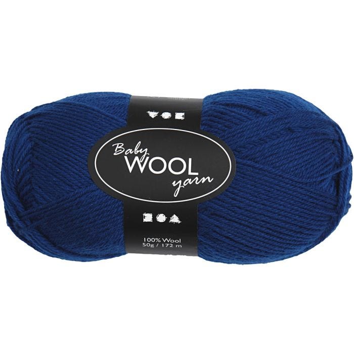 Baby Yarn, L: 172 M, dark blue, 50 g/ 1 ball