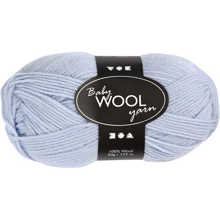 Baby Yarn, L: 172 M, light blue, 50 g/ 1 ball