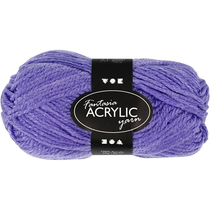 Fantasia Acrylic Yarn, L: 80 M, purple, 50 g/ 1 ball