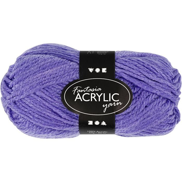 Fantasia Acrylic Yarn, L: 80 m, purple, 50 g/ 1 ball