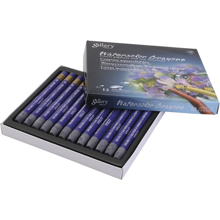 Watercolor Crayons, violet, 12 pc/ 1 pack