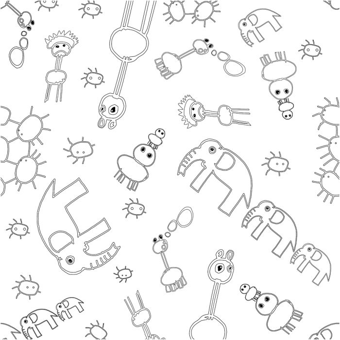 Fabric, W: 145 cm, 140 g, white/black, 1 rm