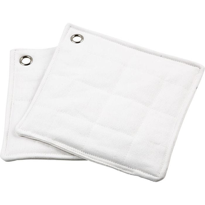 Pot Holders, size 22x22 cm, 265 g, white, 2pc/ 1 pack