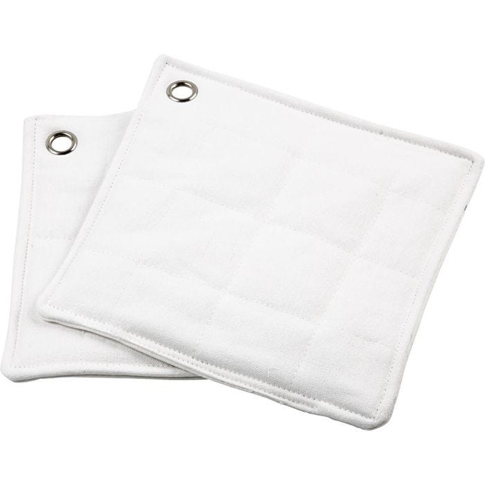 Pot Holders, size 22x22 cm, 265 g, white, 2 pc/ 1 pack