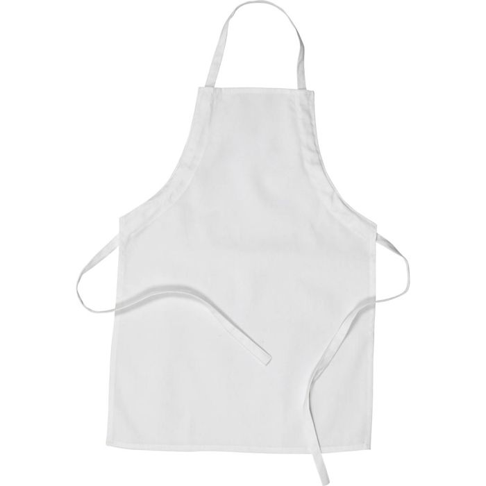 Apron, L: 61 cm, W: 43 cm, size 4-6, 210 g, white, 1 pc
