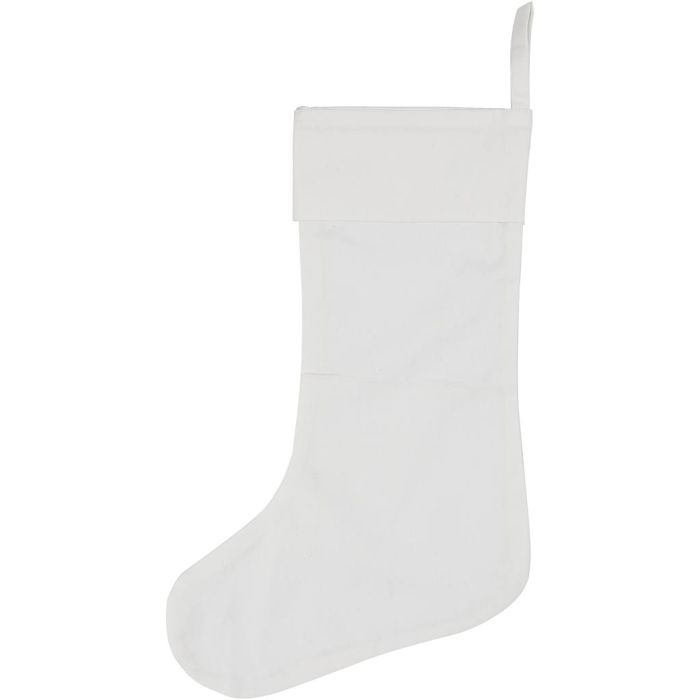 Christmas Stocking, H: 40 cm, W: 26 cm, 210 g, white, 12 pc/ 1 pack