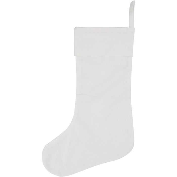 Christmas Stocking, H: 40 cm, W: 26 cm, 210 g, white, 1 pc