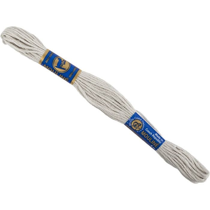 Embroidery Floss, grey, 12x8 m/ 1 pack