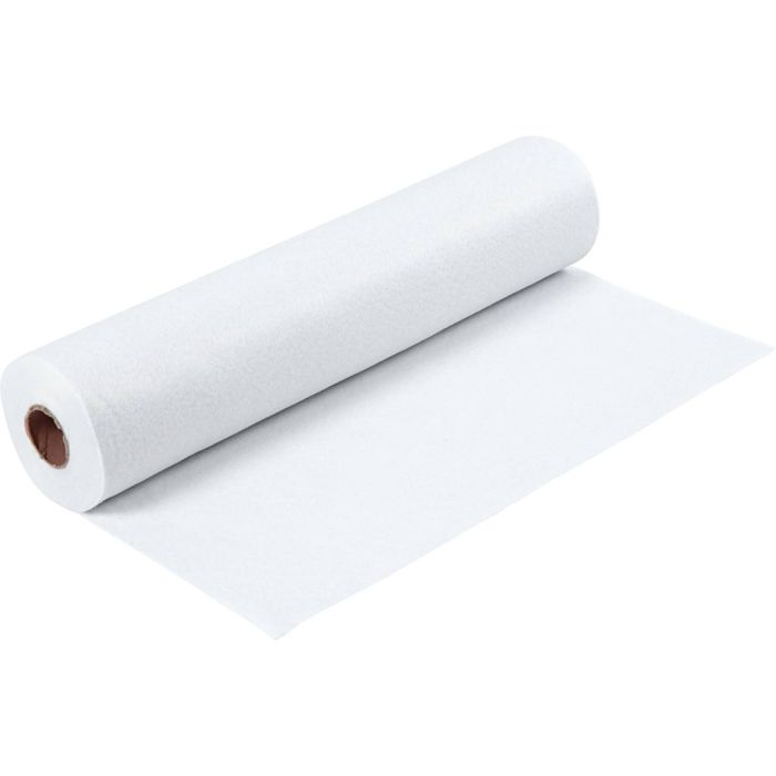 Craft felt, W: 45 cm, thickness 1,5-2 mm, blue white, 5 m/ 1 roll