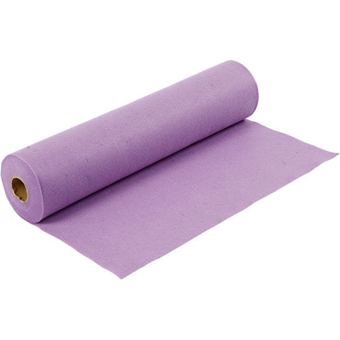 Craft felt, W: 45 cm, thickness 1,5 mm, 180-200 g, light lilac, 5 m/ 1 roll