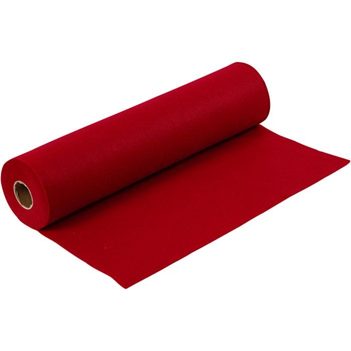Craft felt, W: 45 cm, thickness 1,5 mm, 180-200 g, antique red, 5 m/ 1 roll