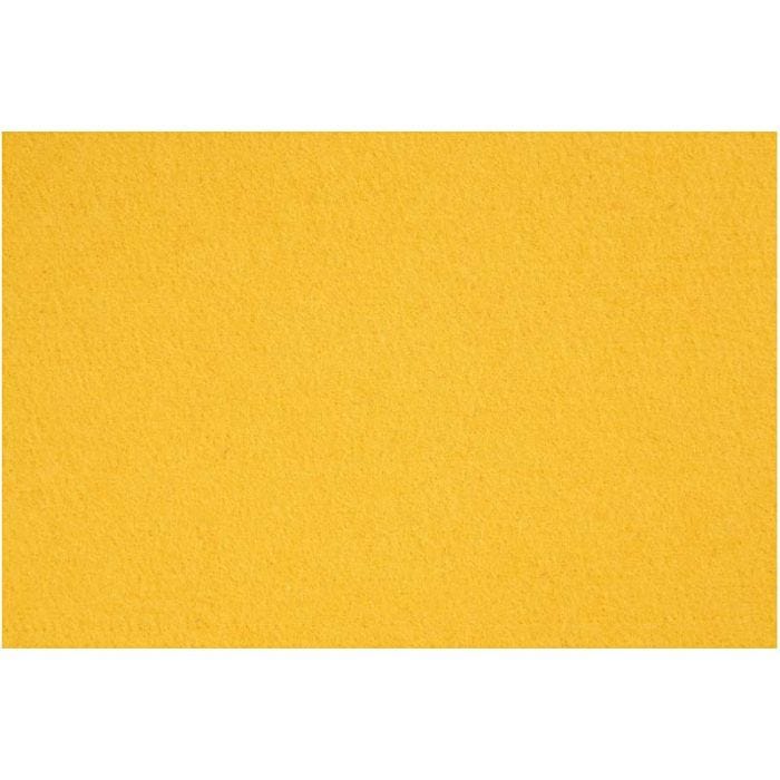 Craft Felt, sheet 42x60 cm, thickness 3 mm, yellow, 1 sheet