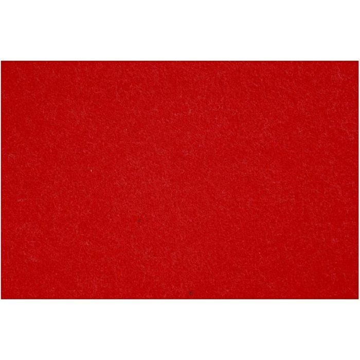 Craft Felt, sheet 42x60 cm, thickness 3 mm, red, 1 sheet