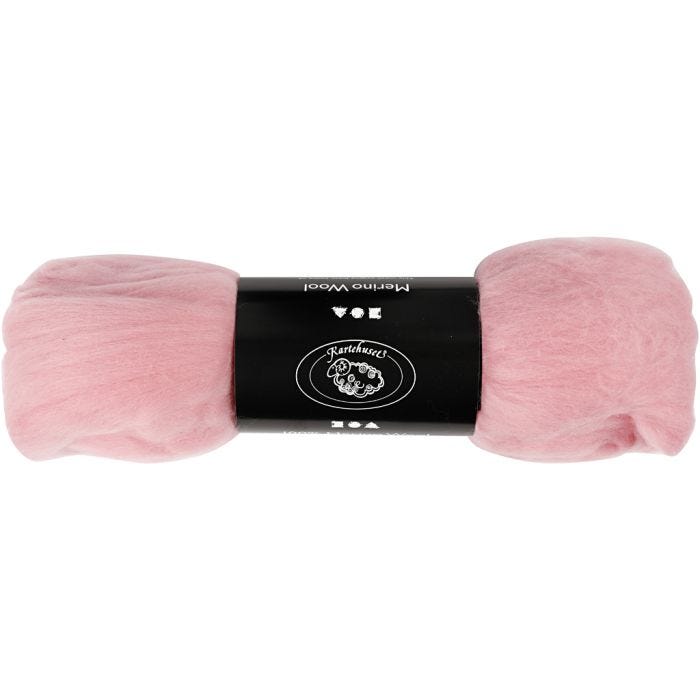 Merino Wool, thickness 21 my, light red, 100 g/ 1 pack
