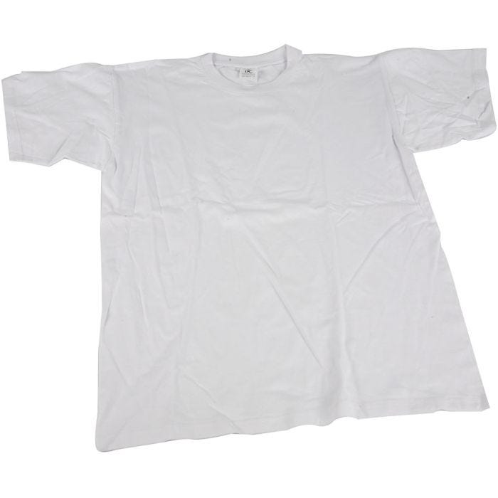 T-shirts, W: 48 cm, size small , round neck, white, 1 pc