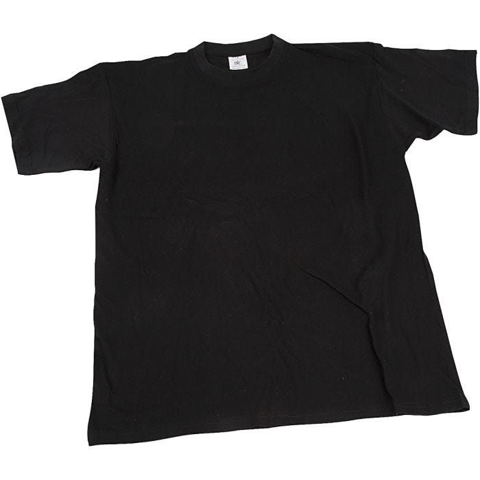 T-shirts, W: 32 cm, size 3-4 years, round neck, 145 g, black, 1 pc