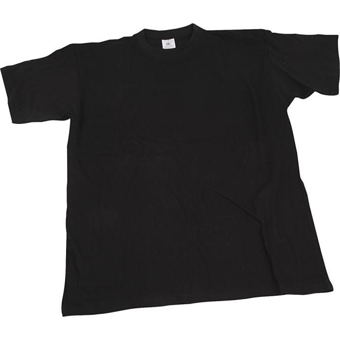 T-shirts, W: 59 cm, size X-large , round neck, black, 1 pc