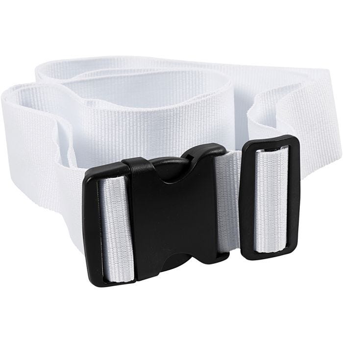 Luggage Strap, 5 cm, 92-164 cm, white, 1 pc