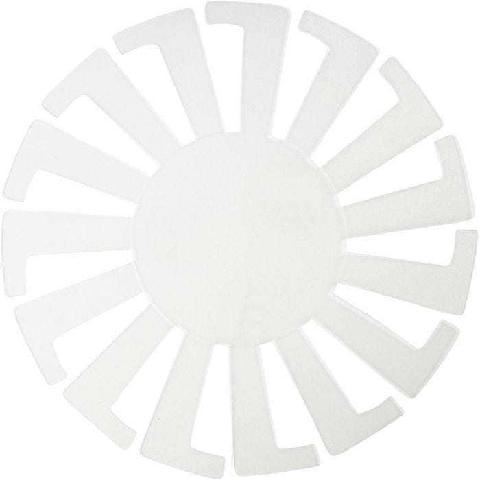 Basket Weaving Template, H: 8 cm, dia. 14 cm, transparent, 10 pc/ 1 pack