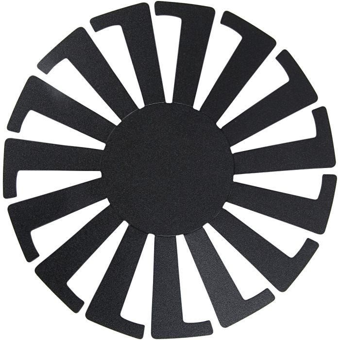 Basket Weaving Template, H: 8 cm, dia. 14 cm, black, 10 pc/ 1 pack
