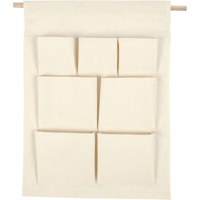 Hanging Organiser, H: 46 cm, W: 34 cm, light natural, 1 pc