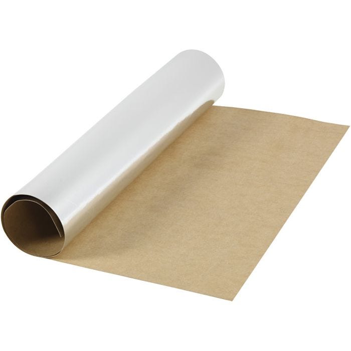 Faux Leather Paper, W: 49 cm, one coloured,foil, 350 g, silver, 1 m/ 1 roll