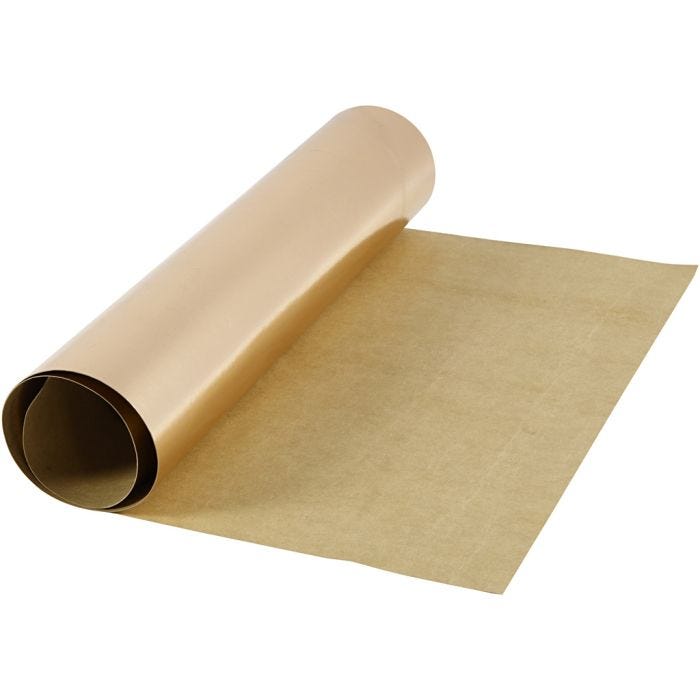 Faux Leather Paper, W: 49 cm, one coloured,foil, 350 g, rose gold, 1 m/ 1 roll