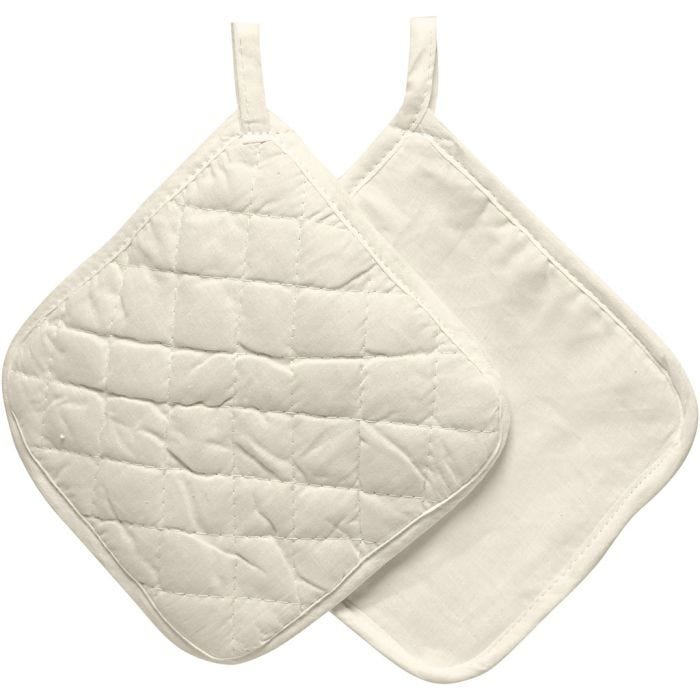 Pot Holders, size 20x20 cm, 115 g, light natural, 4 pc/ 1 pack