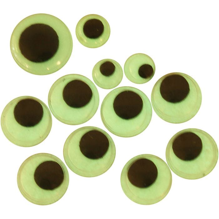 Googly Eyes, self-adhesive, dia. 8+10+14 mm, 30 asstd./ 1 pack