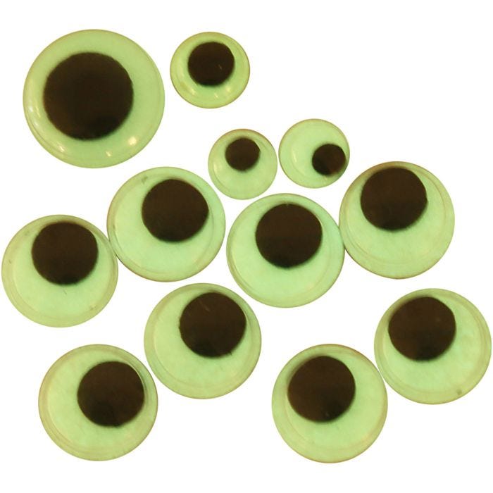 Googly Eyes, self-adhesive, dia. 8+10+14 mm, 300 asstd./ 1 pack