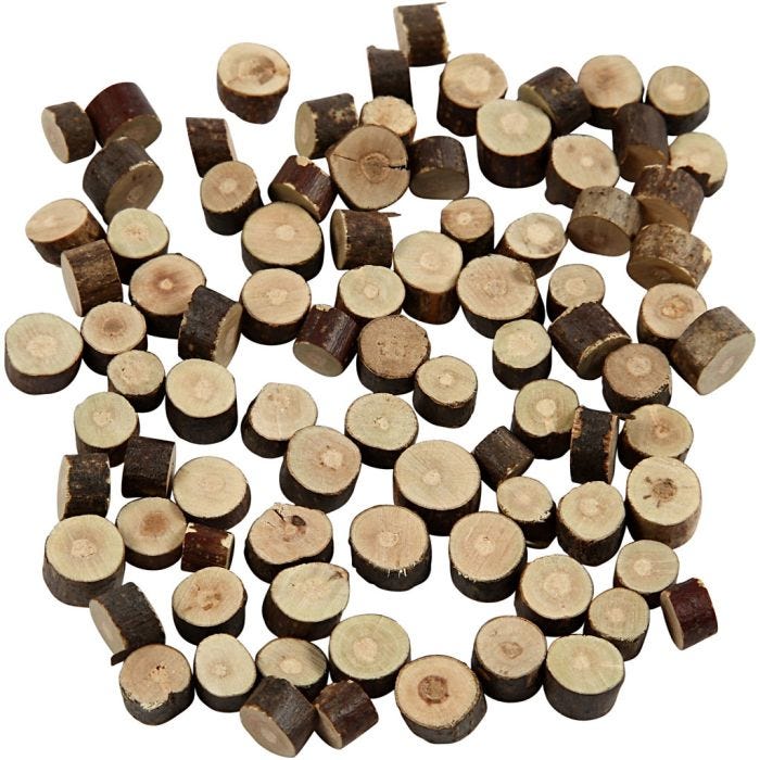 Wood Mix, dia. 7-10 mm, thickness 4-5 mm, 230 g/ 1 pack