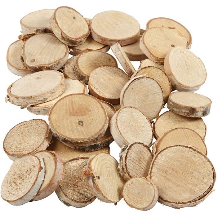 Wood Mix, dia. 25-45 mm, thickness 7 mm, 600 g/ 1 pack