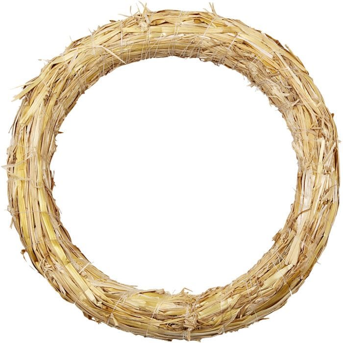 Straw Wreath, 27 cm, 3 cm, 1 pc