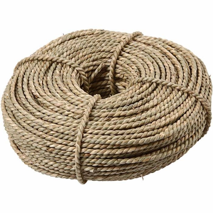 Sea grass, thickness 2,8-3 mm, beige, 500 g/ 1 bundle