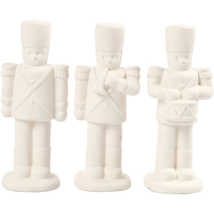 Nutcracker, H: 14 cm, white, 3 pc/ 1 pack