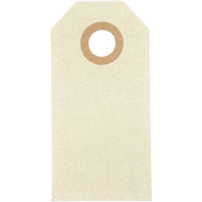 Manila Tags, size 3x6 cm, 250 g, cream, 30 pc/ 1 pack
