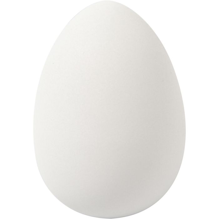 Egg, H: 8 cm, dia. 5,5 cm, white, 8 pc/ 1 pack