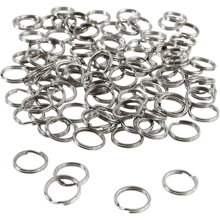 Key rings, dia. 12 mm, 100 pc/ 1 pack