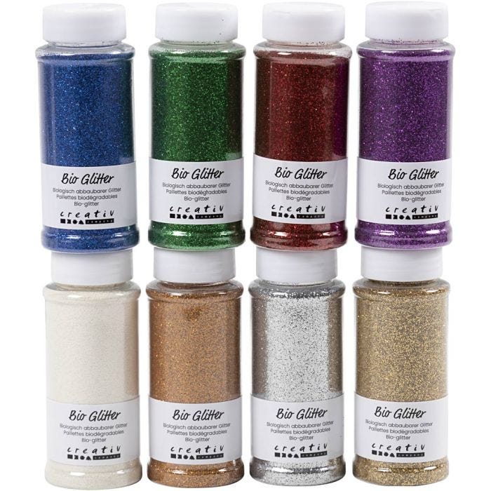 Bio Sparkles, assorted colours, 8x140 ml/ 1 pack