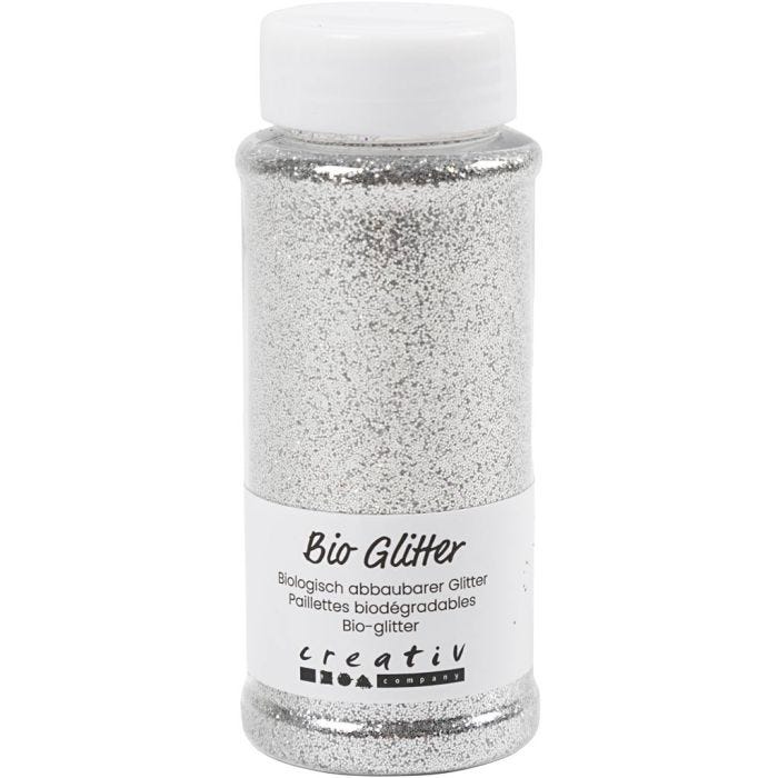 Bio Sparkles, silver, 140 ml/ 1 tub