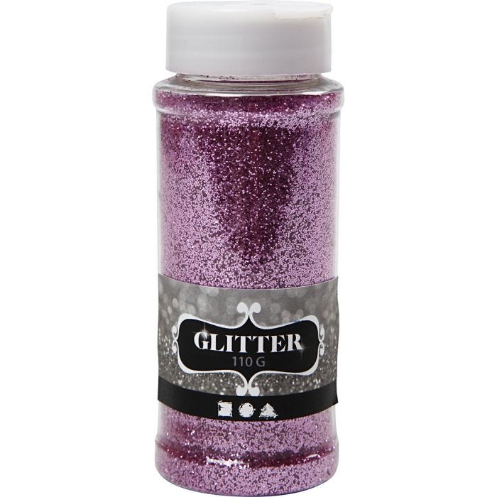 Glitter, pink, 110 g/ 1 tub