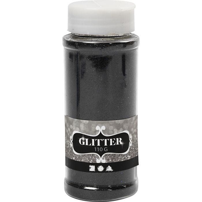 Glitter, black, 110 g/ 1 tub