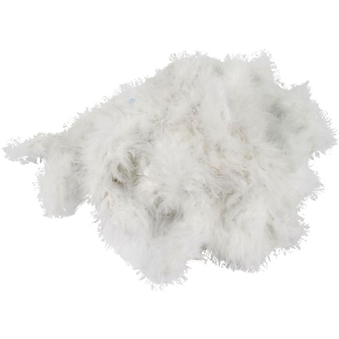 Feather Boa, W: 20-30 mm, white, 10 m/ 1 pack