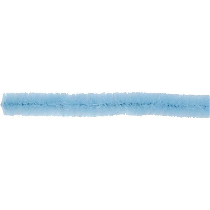 Chenille, L: 30 cm, thickness 9 mm, blue, 25 pc/ 1 pack